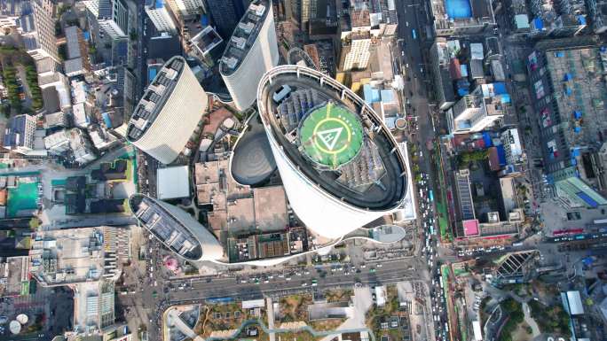 江苏徐州苏宁广场建筑风光航拍