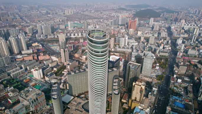 江苏徐州苏宁广场建筑风光航拍