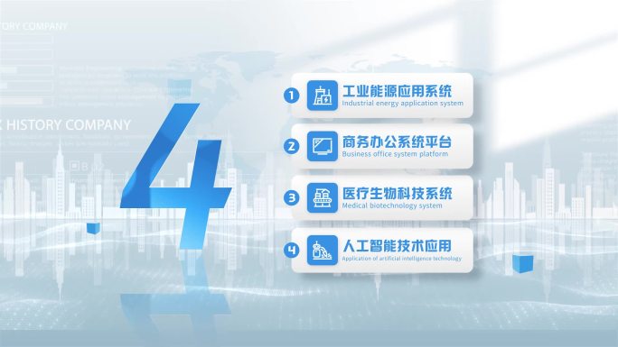 企业构架分支板块文字分类展示