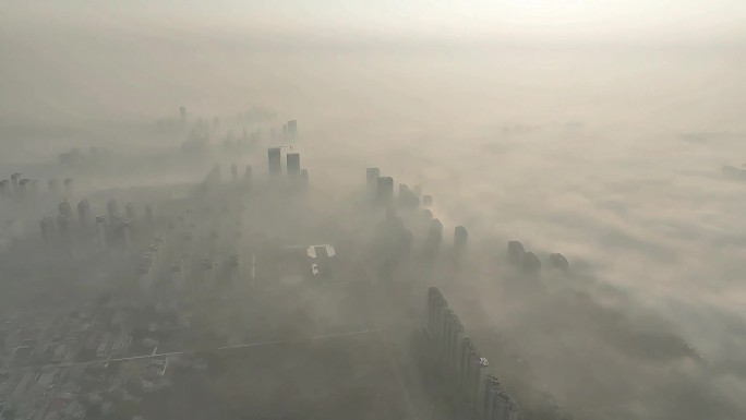 城市大雾天气