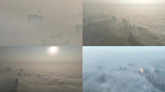 城市大雾天气