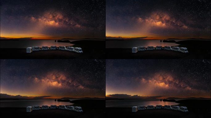 星空下的房车露营