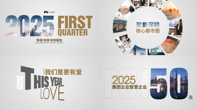 年终汇报 季度总结 文字快闪 白金