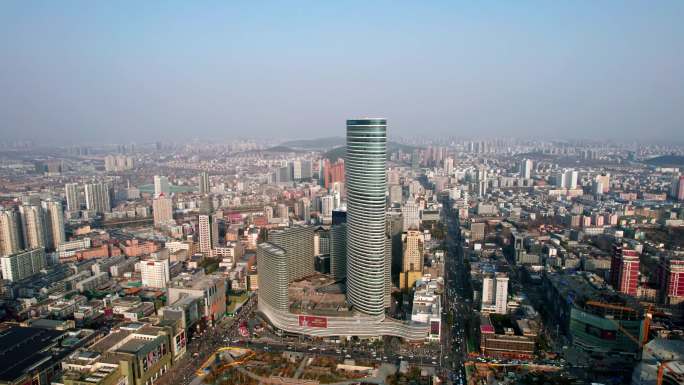 江苏徐州苏宁广场建筑风光航拍