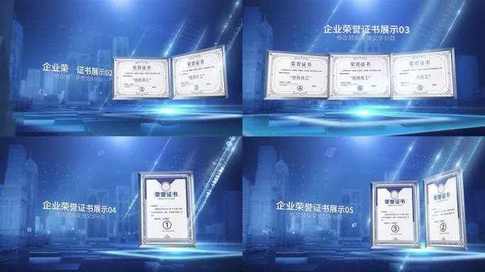 荣誉证书专利展示