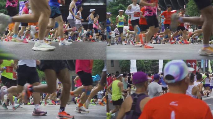 马拉松比赛奔跑瞬间全民运动 奔跑