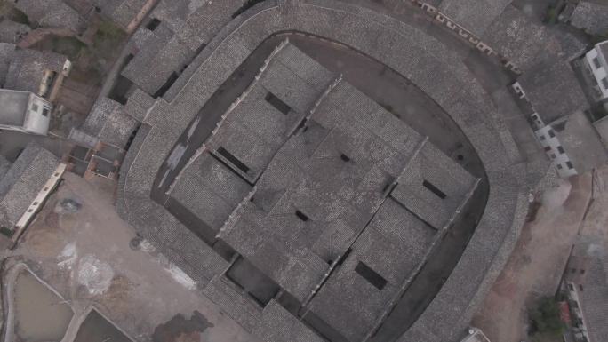 燕翼围 乌石围 客家围屋航拍鸟瞰