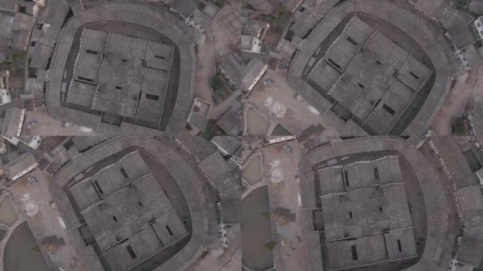 燕翼围 乌石围 客家围屋航拍鸟瞰