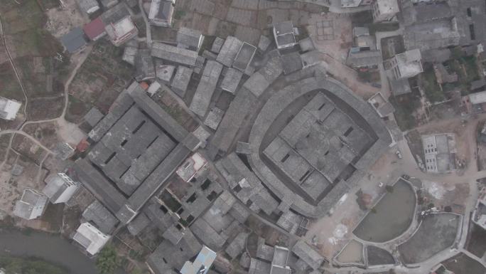 燕翼围 乌石围 客家围屋航拍鸟瞰