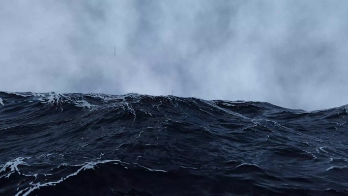 波涛汹涌的海面