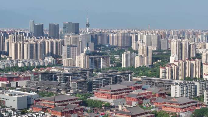西安大唐不夜城航拍