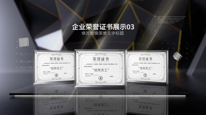 荣誉证书专利展示