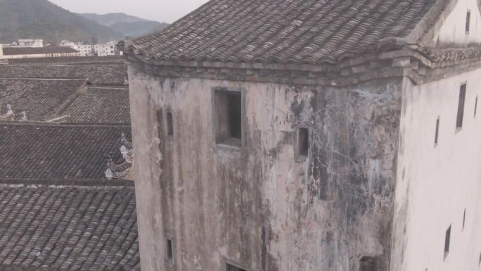 燕翼围 乌石围 客家围屋航拍鸟瞰