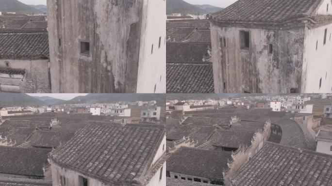 燕翼围 乌石围 客家围屋航拍鸟瞰