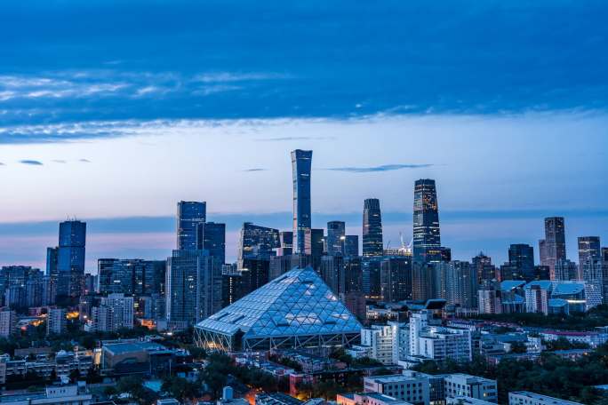 【4K】北京CBD夜转日延时