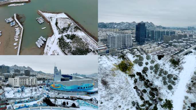 雪后青岛城市风光