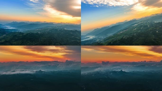 重庆南川唯美自然风光壮丽山河日出云海延时