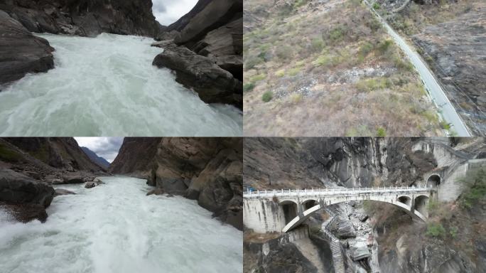 云南虎跳峡峡谷河流穿越机