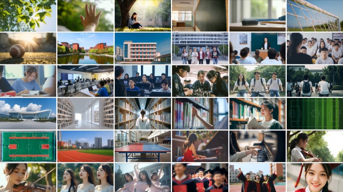 大学生校园生活大学教育开学青春学生合集