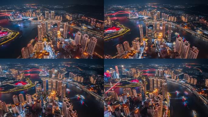 重庆来福士背面夜景延时