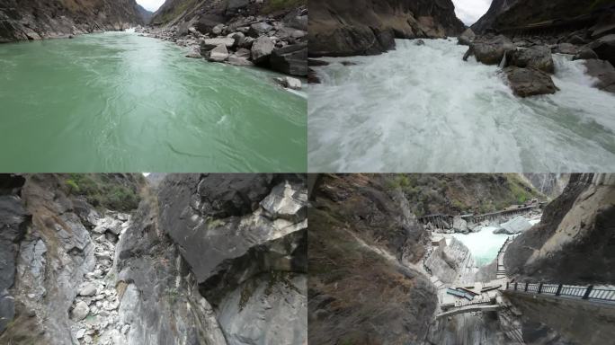 云南虎跳峡峡谷河流穿越机