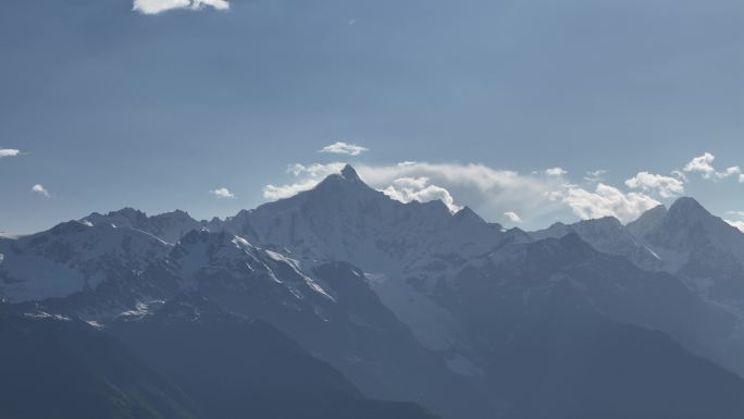云南迪庆德钦县 梅里雪山 4K延时航拍