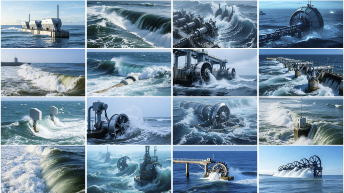 潮汐能海浪发电新能源合集