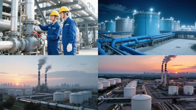 石油化工厂炼油厂产业工人大型国企工厂ai