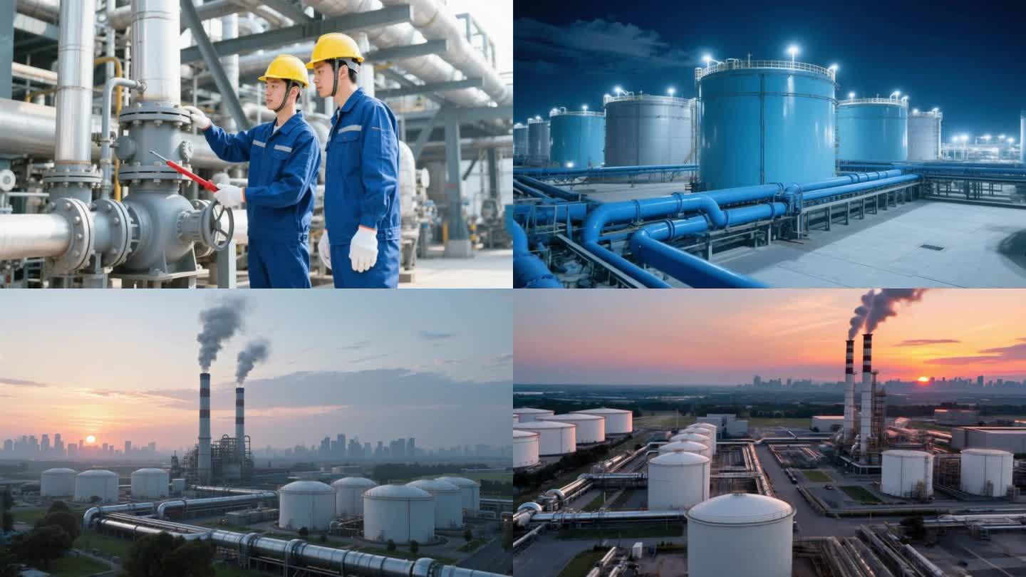石油化工厂炼油厂产业工人大型国企工厂ai