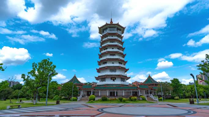 湖南烈士公园潇湘阁延时