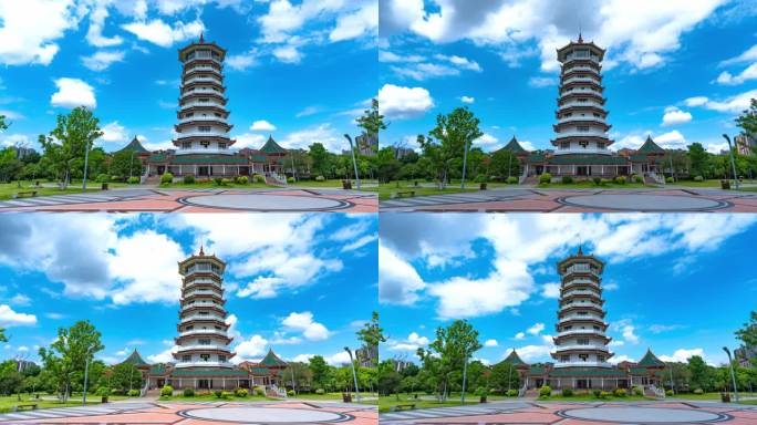 湖南烈士公园潇湘阁延时