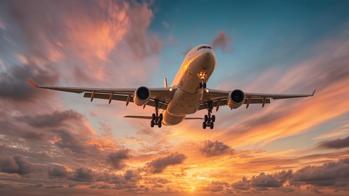 飞机飞行客机交通航空