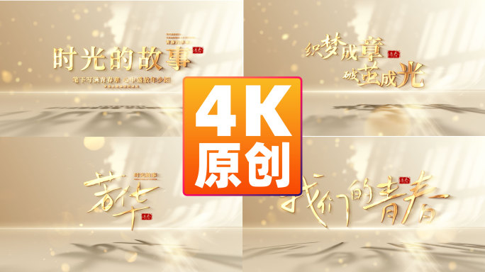 光影金字文字字幕标题片头