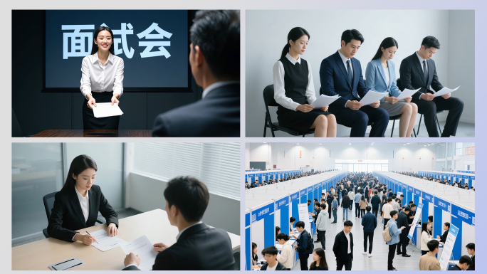 大学生求职职场面试应聘招聘会人才市场