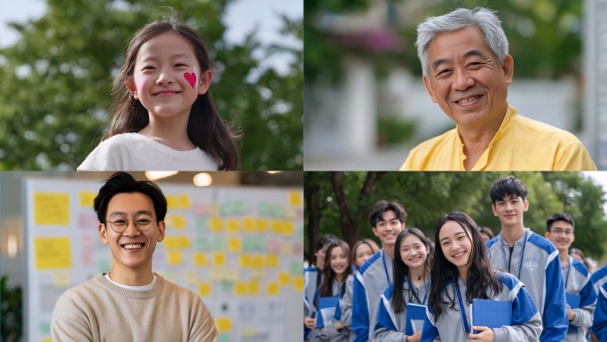笑脸各行业微笑百姓群像人民群众笑容