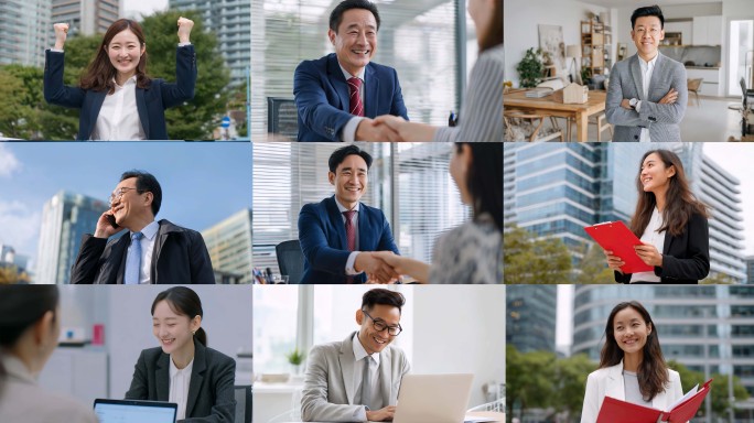 职场精英风采商务人士工作办公