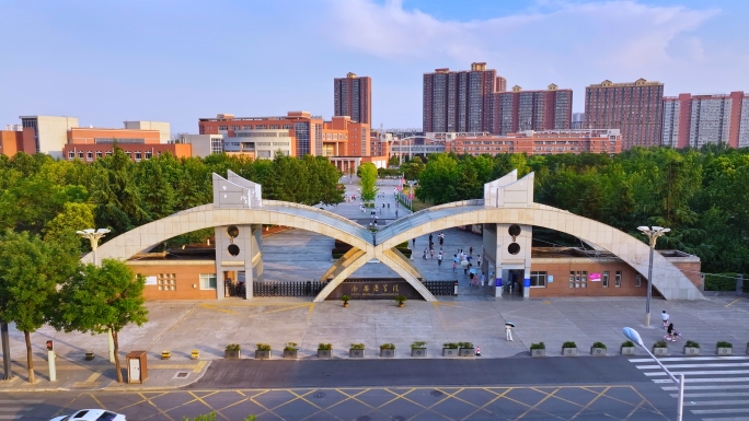 西安医学院航拍4k