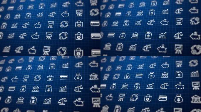 数字银行，商业科技动画背景