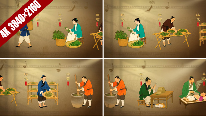 传统艾条制作工艺流程古法艾条制作高清片头