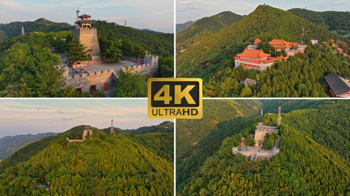 陕西临潼骊山烽火台航拍4k