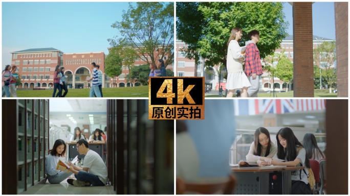 大学校园图书馆 校园环境教学楼