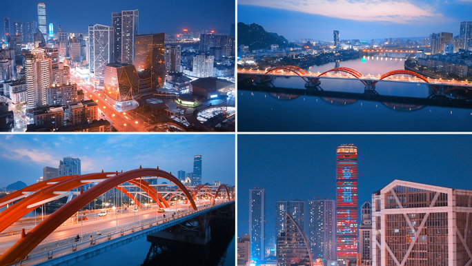 柳州夜景航拍