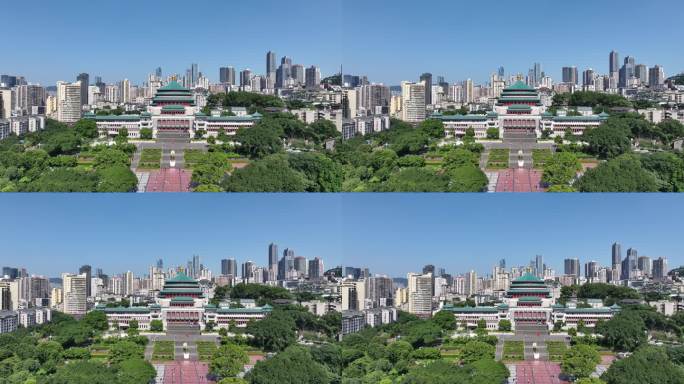 4k重庆人民大礼堂航拍