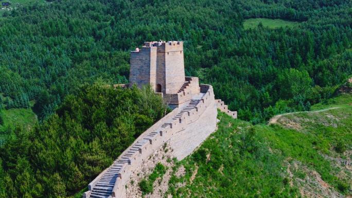 航拍山西雁门关长城古建筑风光