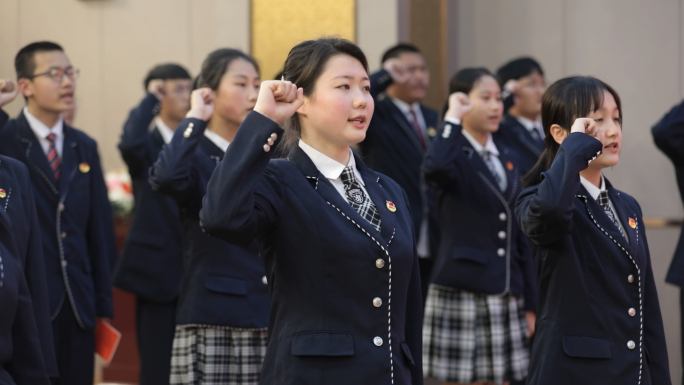 共青团员入团宣誓五四青年节团旗团徽团员