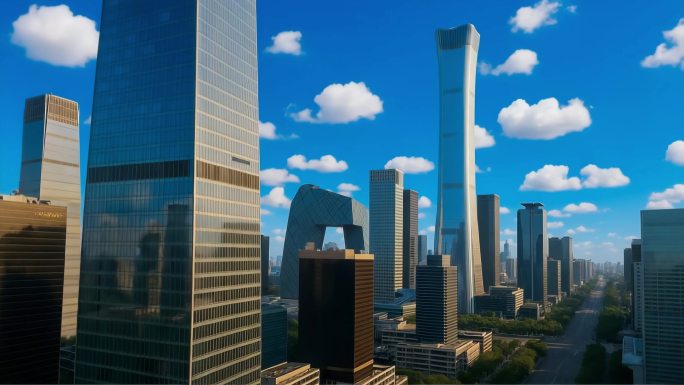 北京城市天际线景观