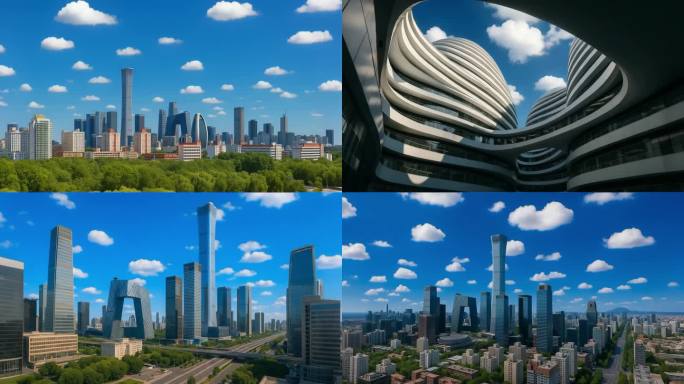 北京城市天际线景观