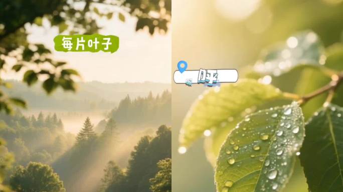 阳光穿透森林的唯美