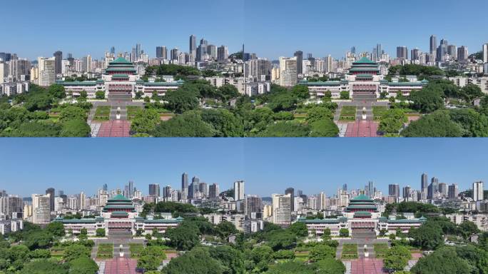 4k重庆人民大礼堂航拍