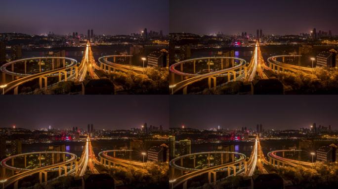 重庆夜景苏家坝立交桥延时